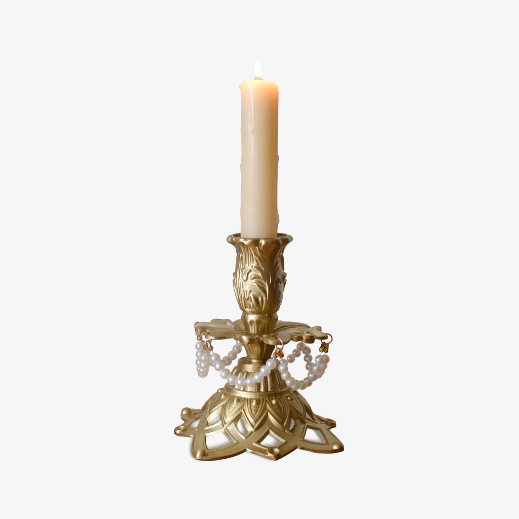 French Ornament, Jia'angli Brass Carving, American Antique Wax Candle Holder, Home Decoration, Classic Decor Piece