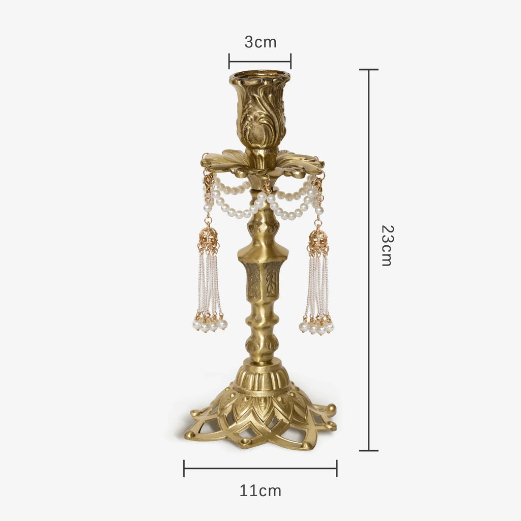 French Ornament, Jia'angli Brass Carving, American Antique Wax Candle Holder, Home Decoration, Classic Decor Piece