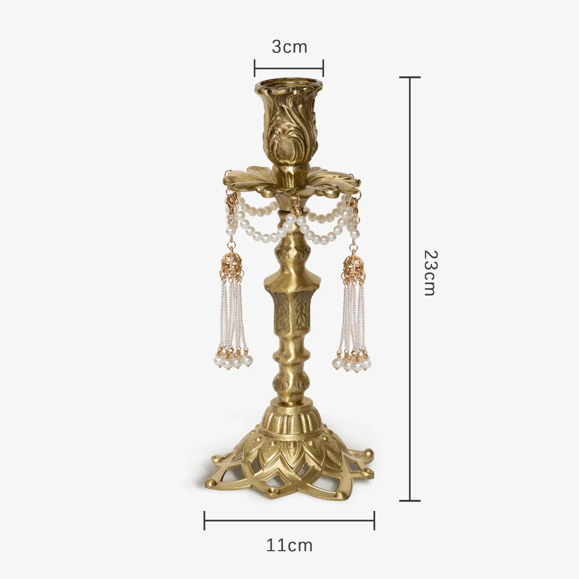 French Ornament, Jia'angli Brass Carving, American Antique Wax Candle Holder, Home Decoration, Classic Decor Piece