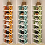 9-Tier Vertical Shoe Rack - Space-saving Tall & Narrow Design for Entranceways, Easy to Assemble Home Organization Storage