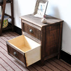 American Bedside Table, Retro Simple Solid Wood Storage Cabinet, Drawer Type, Multi-Layer Wooden Cabinets, Chest of Drawers