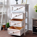 American Bedside Table, Retro Simple Solid Wood Storage Cabinet, Drawer Type, Multi-Layer Wooden Cabinets, Chest of Drawers