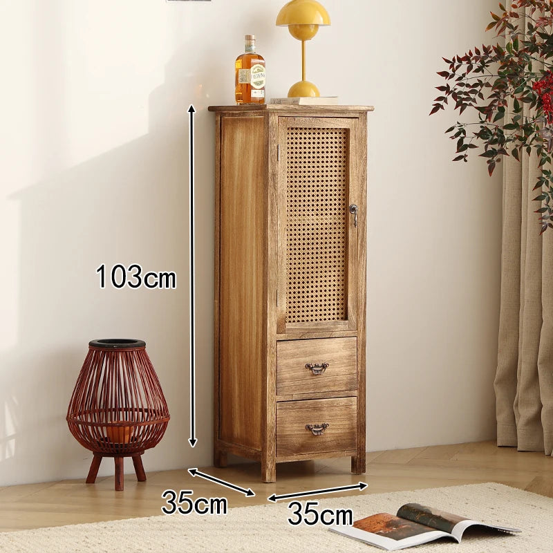 Antique Solid Wood Wine Cabinet with Doors Wall Mounted Entryway Display Shelf Multi-Compartment Dustproof Storage Furniture