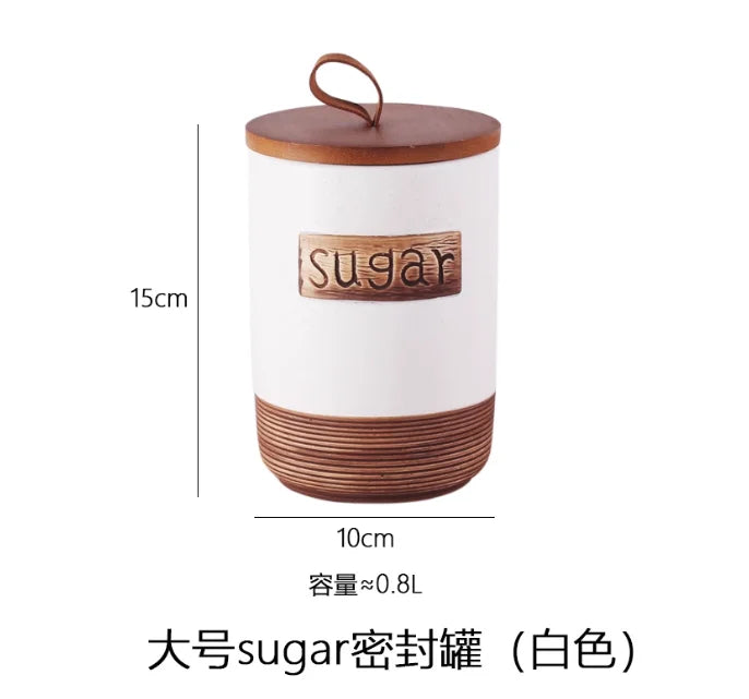 1pc Ceramic Coffee Bean Sealed Jar Dried Fruit/miscellaneous Grains/candies/snack Cans Storage Jar with Lid Household Goods