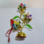 Colorful Petal Lotus candle stick Temple Power Supply Table Lamp