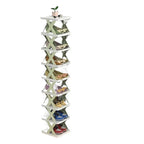 9-Tier Vertical Shoe Rack - Space-saving Tall & Narrow Design for Entranceways, Easy to Assemble Home Organization Storage