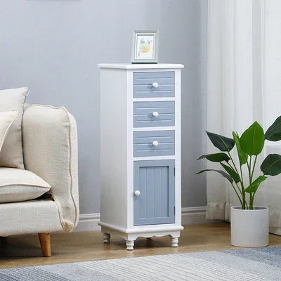 American Color Solid Wood Nightstand Small Size Seam Storage Cabinet Bedroom Drawer Type Narrow Cabinet Wood Chest Of Drawers