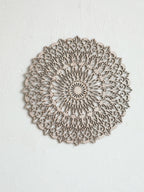 Wooden Mandala Art Wall Hanging Boho Chic Home Decorative White Hanging Wall Decor Crafts for Bedroom Living Room Study Room