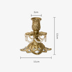 French Ornament, Jia'angli Brass Carving, American Antique Wax Candle Holder, Home Decoration, Classic Decor Piece