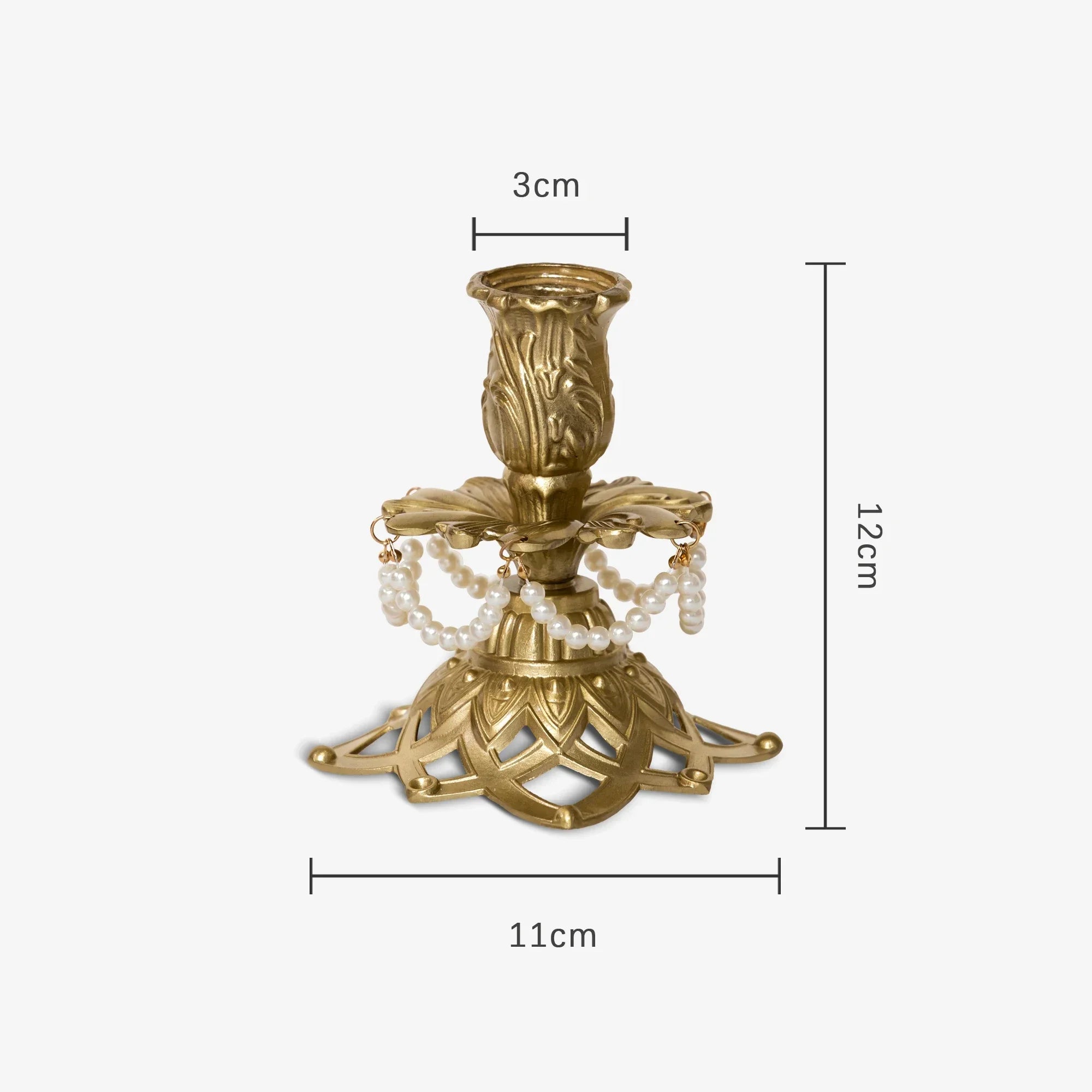 French Ornament, Jia'angli Brass Carving, American Antique Wax Candle Holder, Home Decoration, Classic Decor Piece