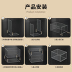Large AJ Sneaker Organizer Box Thickened Transparent Shoe Box with Magnetic Closure Stackable Multi-Layer Shoe Storage Organizer
