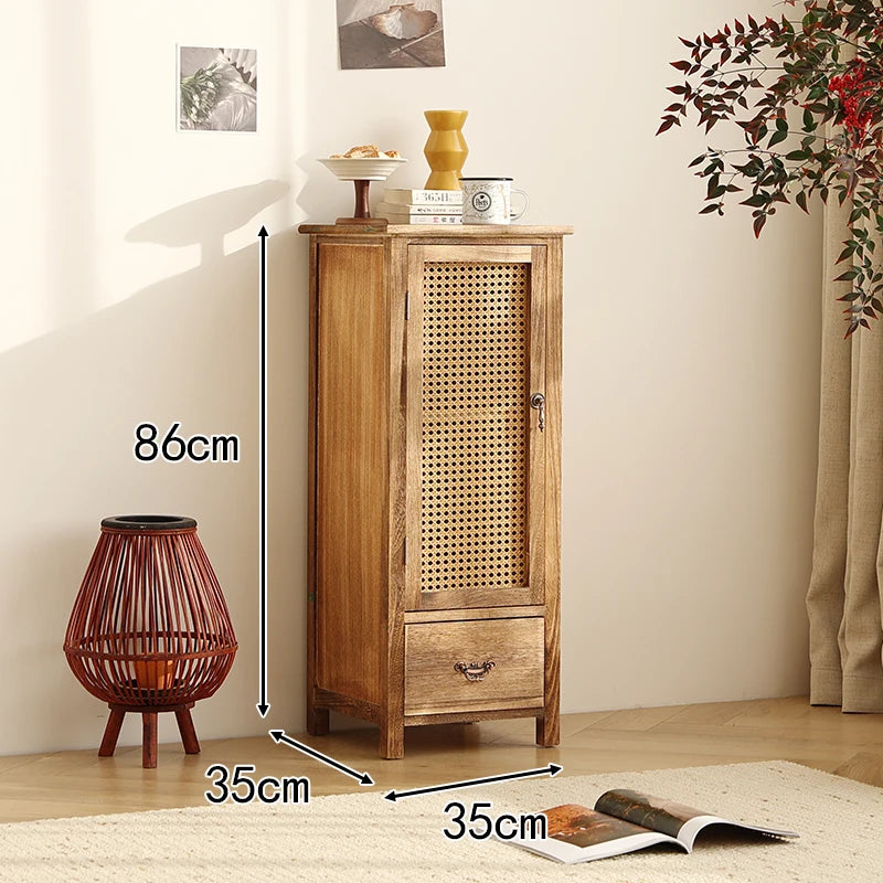 Antique Solid Wood Wine Cabinet with Doors Wall Mounted Entryway Display Shelf Multi-Compartment Dustproof Storage Furniture