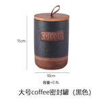 1pc Ceramic Coffee Bean Sealed Jar Dried Fruit/miscellaneous Grains/candies/snack Cans Storage Jar with Lid Household Goods