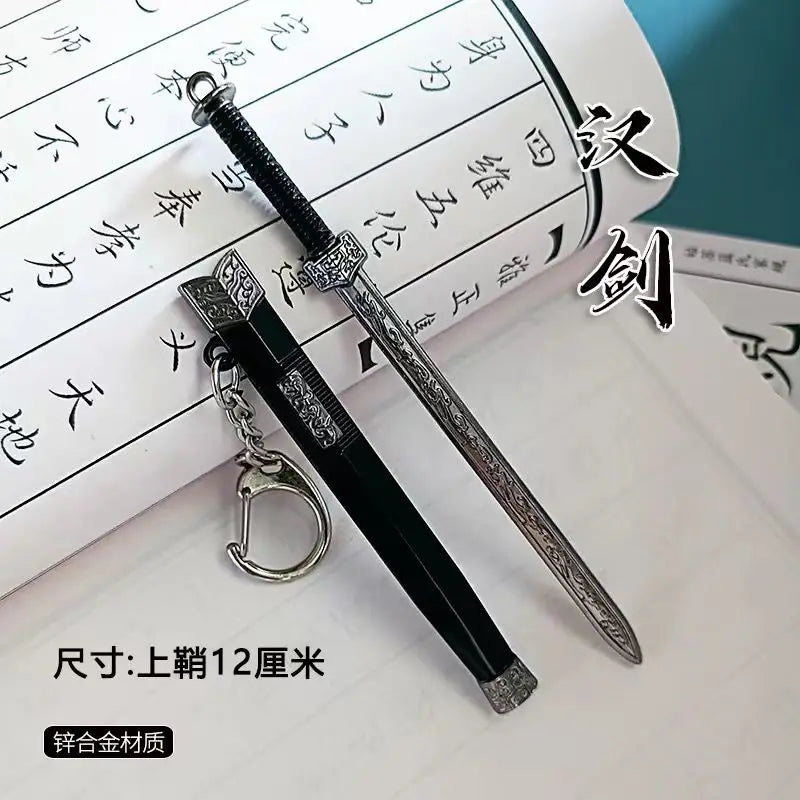 1pcs Chinese Ancient Simulated Weapon - Miniature Model of Sword Alloy Han Dynasty/Qin Shi Huang/Yue King Sword Ornament