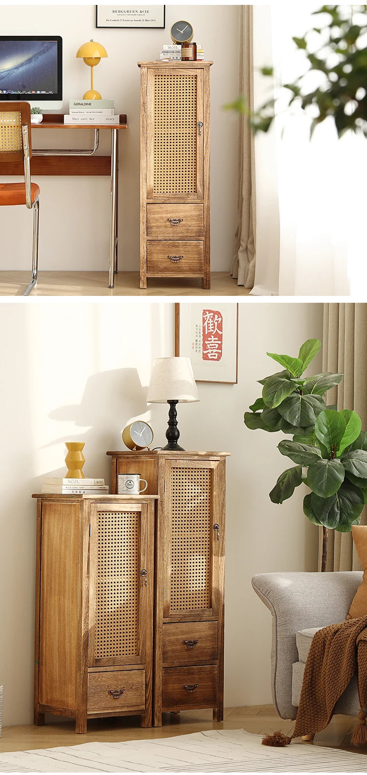 Antique Solid Wood Wine Cabinet with Doors Wall Mounted Entryway Display Shelf Multi-Compartment Dustproof Storage Furniture