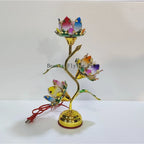 Colorful Petal Lotus candle stick Temple Power Supply Table Lamp
