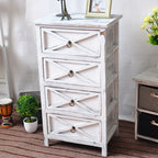American Bedside Table, Retro Simple Solid Wood Storage Cabinet, Drawer Type, Multi-Layer Wooden Cabinets, Chest of Drawers