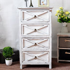 American Bedside Table, Retro Simple Solid Wood Storage Cabinet, Drawer Type, Multi-Layer Wooden Cabinets, Chest of Drawers
