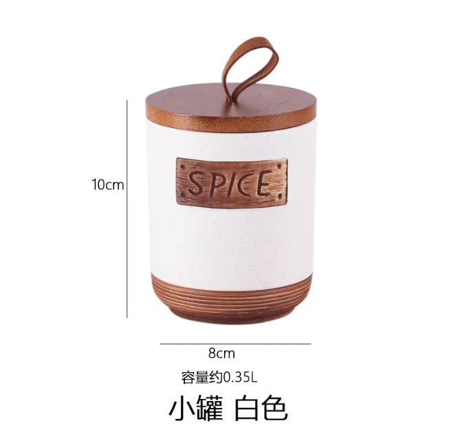 1pc Ceramic Coffee Bean Sealed Jar Dried Fruit/miscellaneous Grains/candies/snack Cans Storage Jar with Lid Household Goods