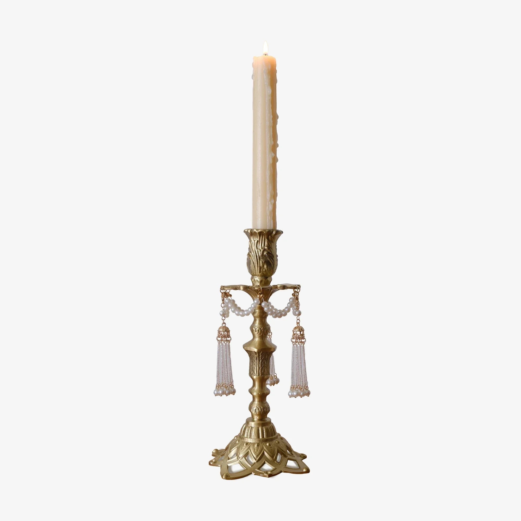 French Ornament, Jia'angli Brass Carving, American Antique Wax Candle Holder, Home Decoration, Classic Decor Piece