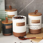 1pc Ceramic Coffee Bean Sealed Jar Dried Fruit/miscellaneous Grains/candies/snack Cans Storage Jar with Lid Household Goods
