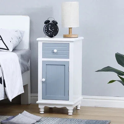 American Color Solid Wood Nightstand Small Size Seam Storage Cabinet Bedroom Drawer Type Narrow Cabinet Wood Chest Of Drawers