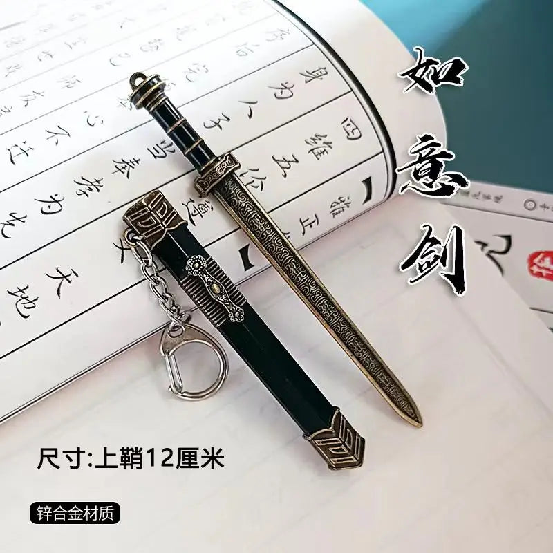 1pcs Chinese Ancient Simulated Weapon - Miniature Model of Sword Alloy Han Dynasty/Qin Shi Huang/Yue King Sword Ornament
