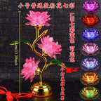 Colorful Petal Lotus candle stick Temple Power Supply Table Lamp