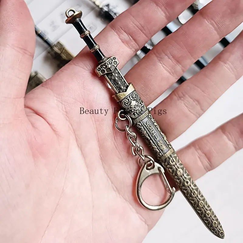 1pcs Chinese Ancient Simulated Weapon - Miniature Model of Sword Alloy Han Dynasty/Qin Shi Huang/Yue King Sword Ornament