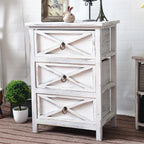 American Bedside Table, Retro Simple Solid Wood Storage Cabinet, Drawer Type, Multi-Layer Wooden Cabinets, Chest of Drawers