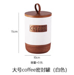 1pc Ceramic Coffee Bean Sealed Jar Dried Fruit/miscellaneous Grains/candies/snack Cans Storage Jar with Lid Household Goods