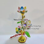 Colorful Petal Lotus candle stick Temple Power Supply Table Lamp