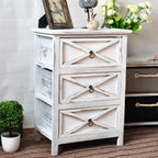 American Bedside Table, Retro Simple Solid Wood Storage Cabinet, Drawer Type, Multi-Layer Wooden Cabinets, Chest of Drawers