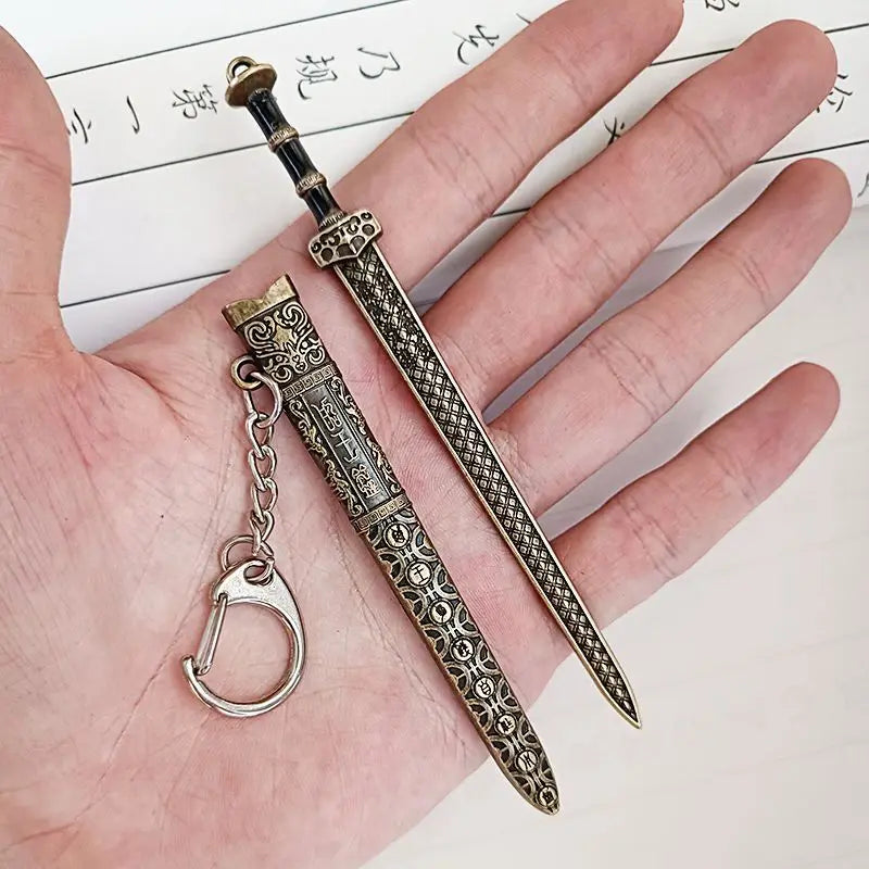1pcs Chinese Ancient Simulated Weapon - Miniature Model of Sword Alloy Han Dynasty/Qin Shi Huang/Yue King Sword Ornament