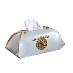 American Resin Tissue Box Light Luxury Simple European Creative Paper Decorative Ornaments for Living Room Coffee Dining Table