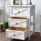 American Bedside Table, Retro Simple Solid Wood Storage Cabinet, Drawer Type, Multi-Layer Wooden Cabinets, Chest of Drawers